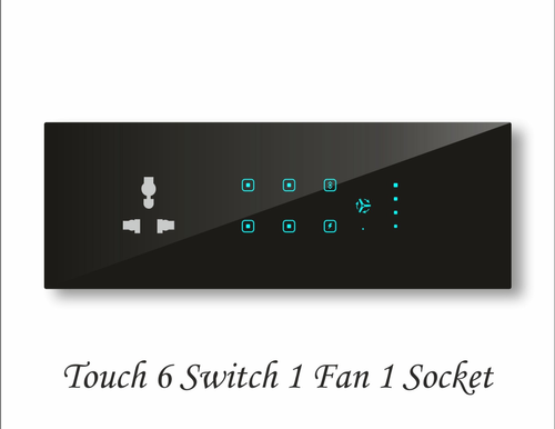 Grid Smart Touch 6 Switch 1 Fan 1 Socket