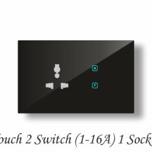 Touch 2 Switch (1-16A) 1 Socket