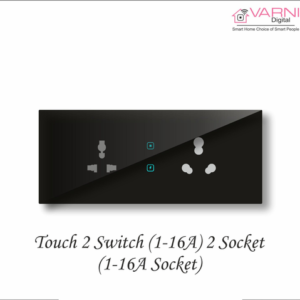Touch 2 Switch (1-16A) 2 Socket (1-16A Socket)
