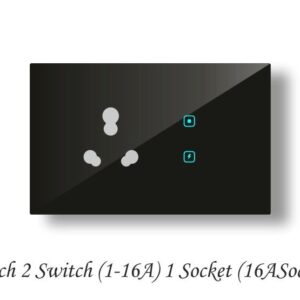 Touch 2 Switch (1-16A) 1 Socket (16A Socket)