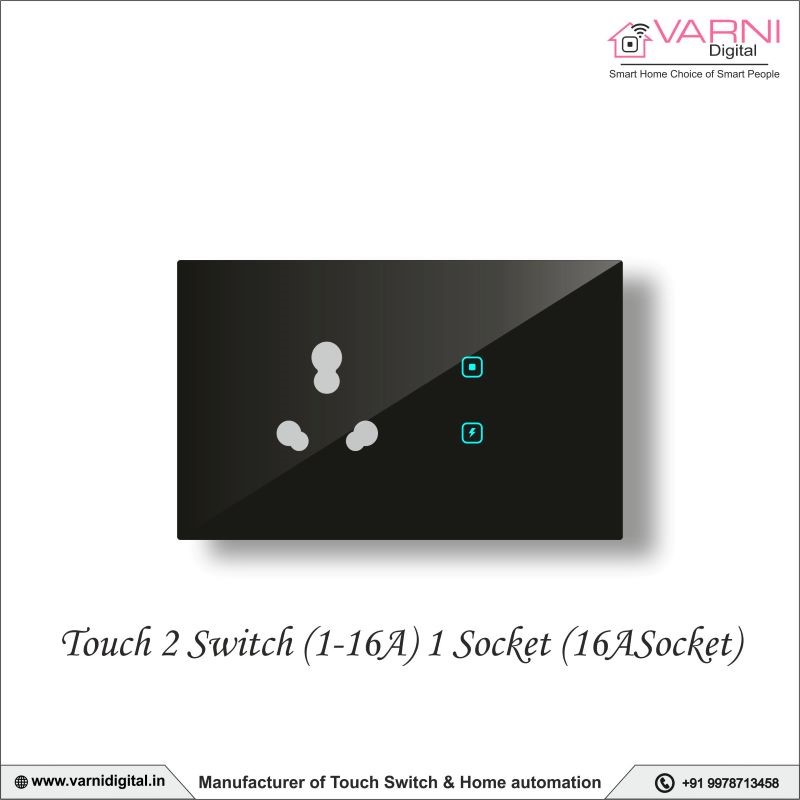 Touch 2 Switch (1-16A) 1 Socket (16A Socket)