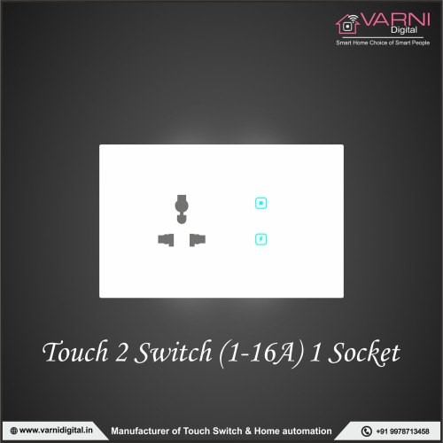 Touch 2 Switch (1-16A) 1 Socket - Image 3
